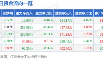 股票行情快报：陕西黑猫（601015）1月10日主力资金净卖出18.90万元