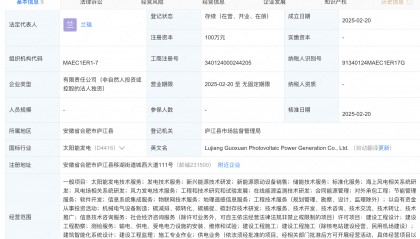 国轩高科布局新能源！庐江国轩光伏发电公司正式成立
