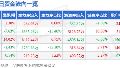 股票行情快报：凌志软件（688588）12月12日主力资金净买入234.05万元