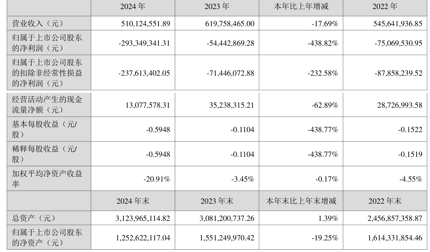 鸿博股份：2024年亏损2.93亿元