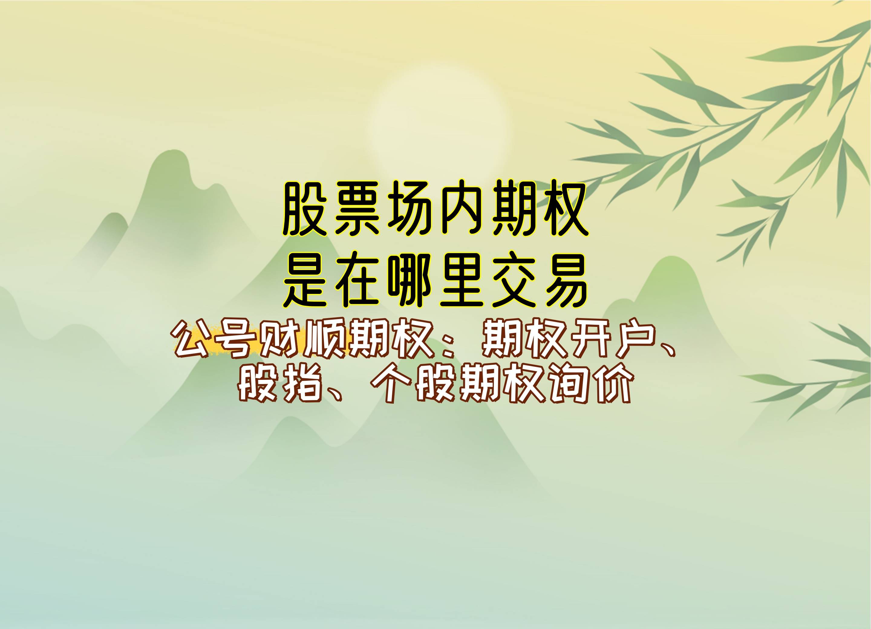 【知识科普】股票场内期权是在哪里交易？